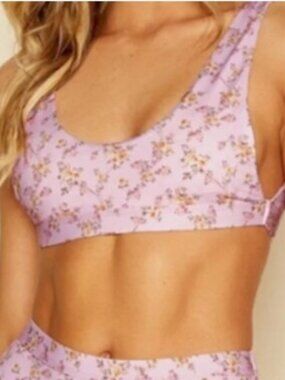 Dippin’ Daisy’s "Golden Rose" Floral Festival Bikini Top - Size: XS - NWT